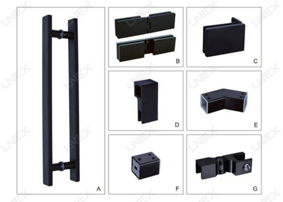 304sus Glass Door Hardware black silver 1000mm 12mm