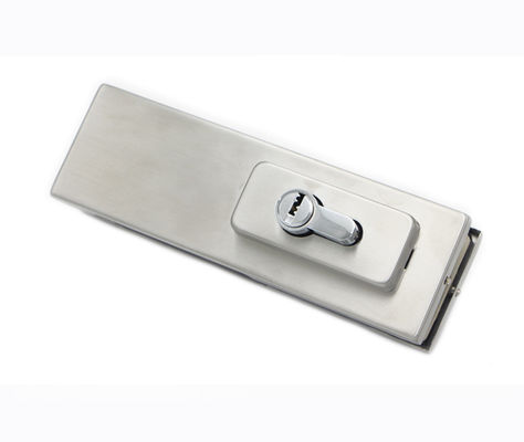 Glass Door Clamp Patch Fitting Ss201 Bottom Door Lock With Keys