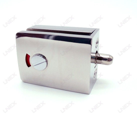 Stainless Steel Plate Frameless Glass Door Fitting Lock Patch For Bathroom
