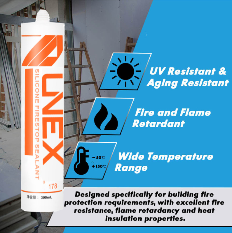 adhesives &amp; sealants rtv high temperature fire rated china silicone glue fireproof firestop silicon sealant
